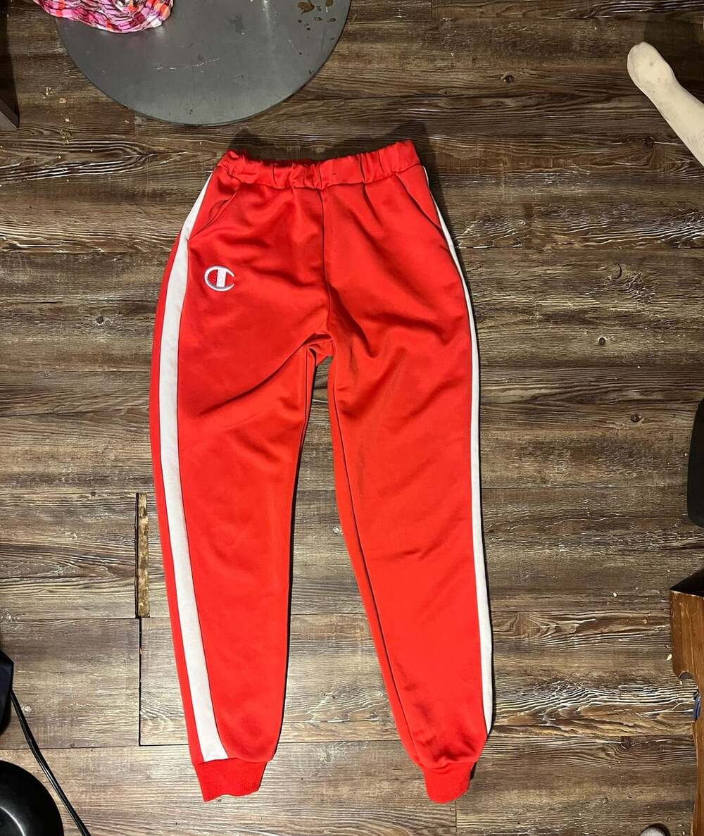 Champion Side Stripe Track Pants Red White